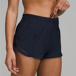 lululemon navy hotty hot shorts